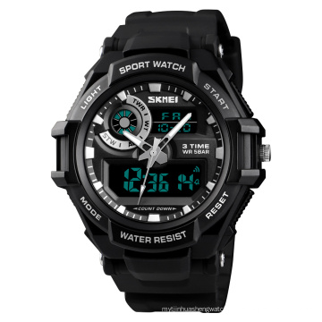 relógios masculinos skmei multifuncionais Dual Digital Quartz relógio esportivo masculino SKMEI 1357